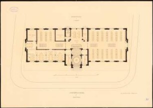 Stadtbibliothek, Bremen: Grundriss EG und 1.OG 1:100
