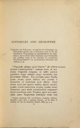 Ars tragica Sophoclea cum Shaksperiana comparata