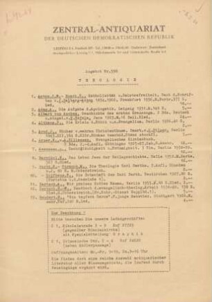 Nr. 596: Theologie