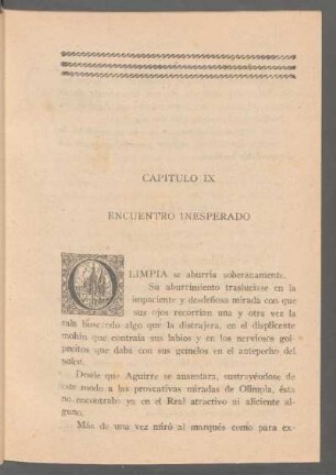 Capítulo IX - Encuentro inesperado