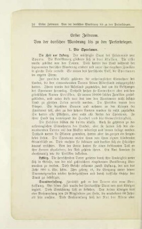 Erster Zeitraum. Von der dorischen Wanderung bis zu den Perserkriegen