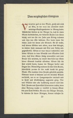 Vom vergänglichen Königtum