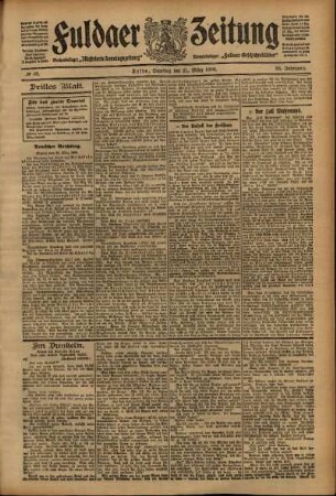 Dritte Ausgabe vom Samstag, den 21. März 1908.