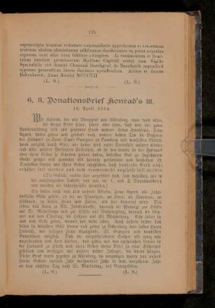 6. 3. Donationsbrief Konrad's III.