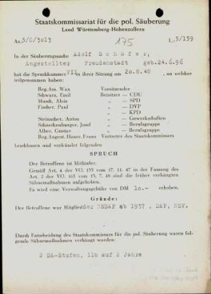 Schäfer, Adolf