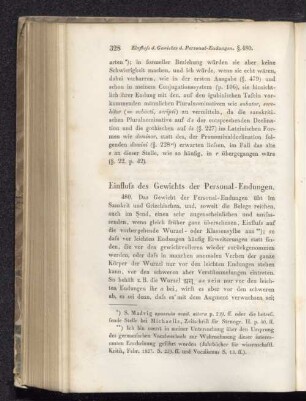 Einfluss des Gewichts der Personal-Endungen.