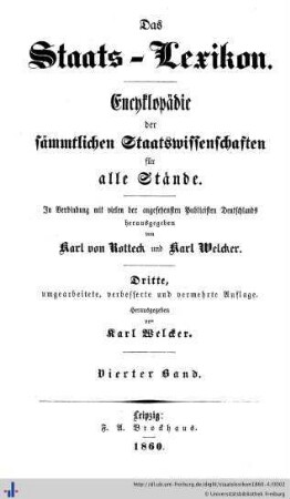 Conföderation - Einkommenssteuer: Das Staats-Lexikon: Encyklopädie der sämmtlichen Staatswissenschaften für alle Stände