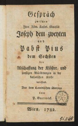 1-24, Gespraech zwischen Ihro Roem. Kaiserl.