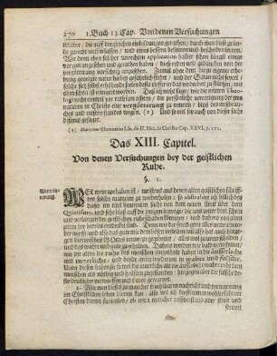 Das XIII. Capitel. Von denen Versuchungen bey der geistlichen Ruhe