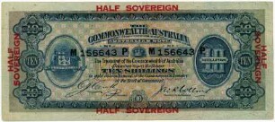 Geldschein, 10 Shilling, 1918?