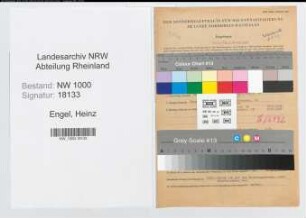 Entnazifizierung Heinz Engel, geb. 12.03.1909 (Kaufm.Angest.)