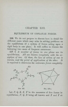 CHAPTER XIII. EQUILIBRIUM OF COPLANAR FORCES.