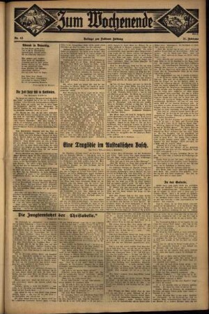 Zweite Ausgabe vom Sonntag, den 21. Februar 1932.