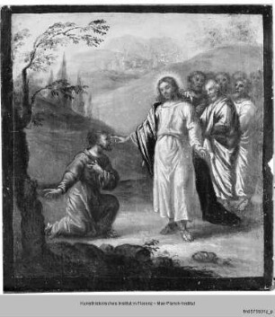 Weltgericht und Christus-Zyklus : Jesus heilt einen Blinden