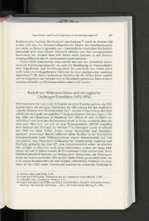 Rudolf von Willemoes-Suhm und die englische Challenger-Expedition (1872-1876).
