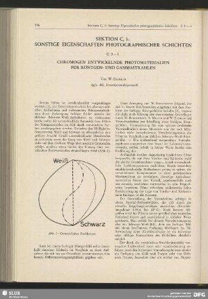 Section C 3, Sonstige Eigenschaften photographischer Schichten