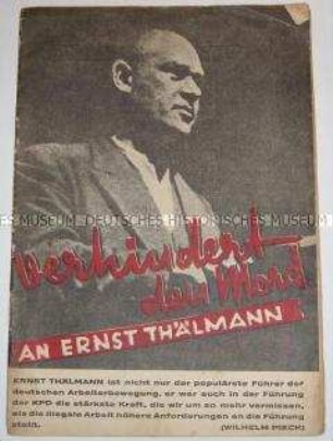 Solidaritätsschrift für den inhaftierten Ernst Thälmann