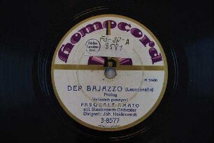 Der Bajazzo : Prolog / (Leoncavallo)