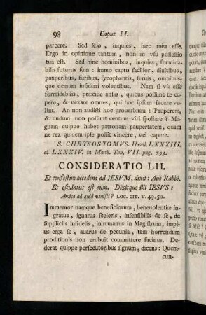 98-109, Consideratio LII - LVII