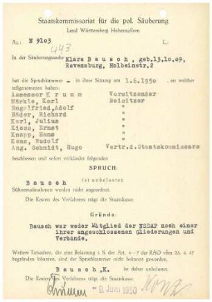 Bausch, Klara