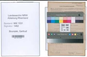 Entnazifizierung Gertrud Brunsiek , geb. 07.08.1890 ()