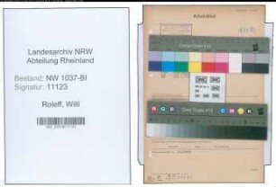Entnazifizierung Willi Roleff , geb. 26.02.1901 (Metzger)
