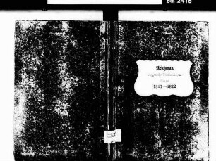 Mittelzell, Reichenau KN; Katholische Gemeinde: Standesbuch 1817-1822