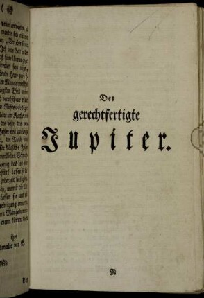 Der gerechtfertigte Jupiter.