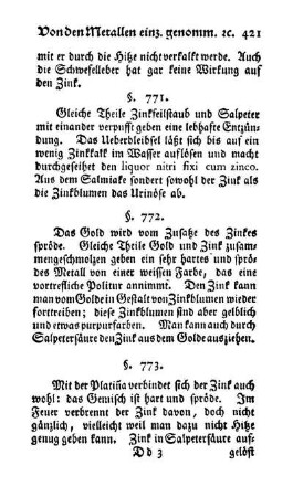 Zink mit Gold, Platiña, Quecksilber, Silber (§. 772-774)