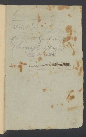 Konversationsheft 129 (etwa 28. Dezember 1826 - 1. Januar 1827)