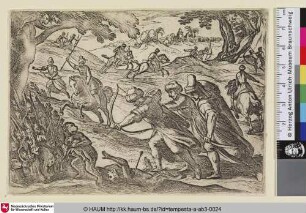 [Oriental Hunters Killing Monkeys; Orientalische Jäger bei der Affenjagd]