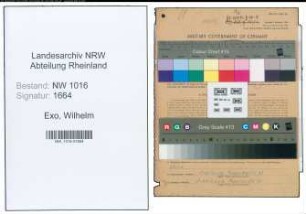 Entnazifizierung Wilhelm Exo , geb. 23.01.1913 (Justizbeamter)