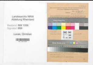 Entnazifizierung Christian Lucas , geb. 16.05.1901 (Angestellter)