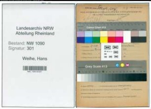 Entnazifizierung Hans Weihe , geb. 21.01.1905 (Vertreter)