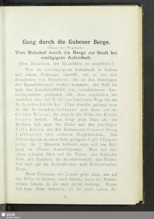 Gang durch die Gubener Berge