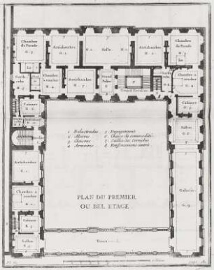 Plan du pemier ou bel etage (Pl. 62)