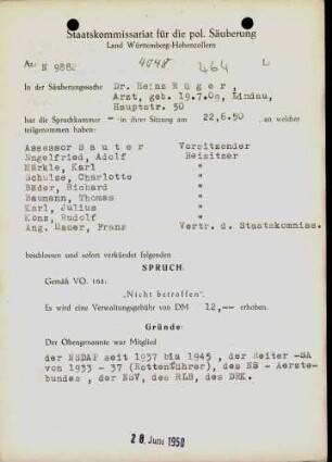Rüger, Heinz, Dr.