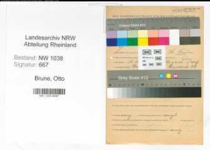 Entnazifizierung Otto Brune , geb. 10.10.1910 (Seiler)