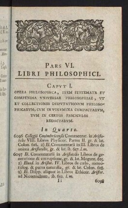 497-528, Pars VI. Libri Philosophici