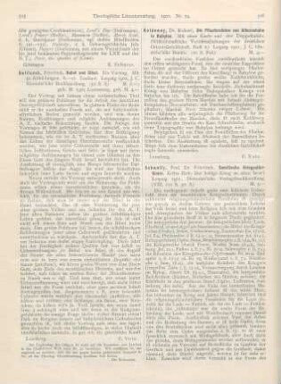 515 [Rezension] Delitzsch, Friedrich, Babel und Bibel. Ein Vortrag