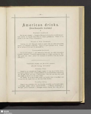 American drinks (Amerikaansche dranken)