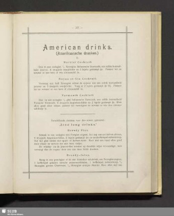 American drinks (Amerikaansche dranken)
