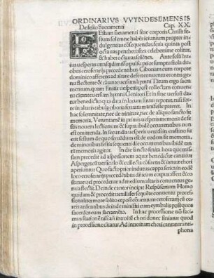 Cap. XX. De festo Sacramenti