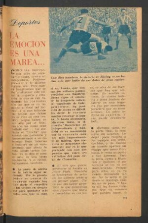 La emoción es una marea ... : Deportes