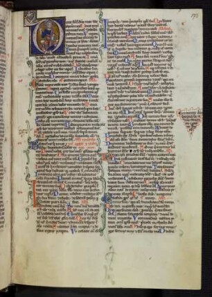 Historisierte Initiale (Psalm 109): D(ixit dominus): Christus als Richter