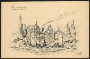 Villa Steffens, Berlin-Wilmersdorf: Perspektivische Ansicht