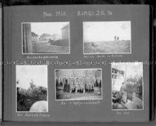 Fotoalbum mit privaten Aufnahmen von der Ausbildung bei der Wehrmacht 1938, von der Westfront 1939 und aus dem besetzten Belgien