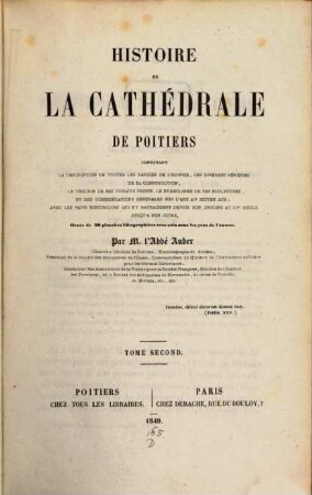 Histoire de la Cathédrale de Poitiers, 2