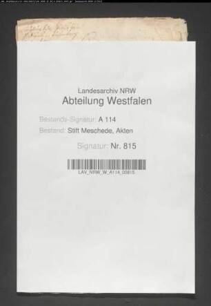 Verzeichnis der Belehnungen zu A