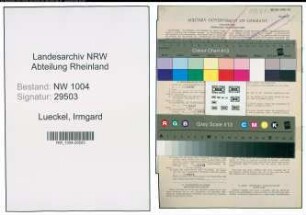Entnazifizierung Irmgard Lueckel , geb. 13.01.1922 ()